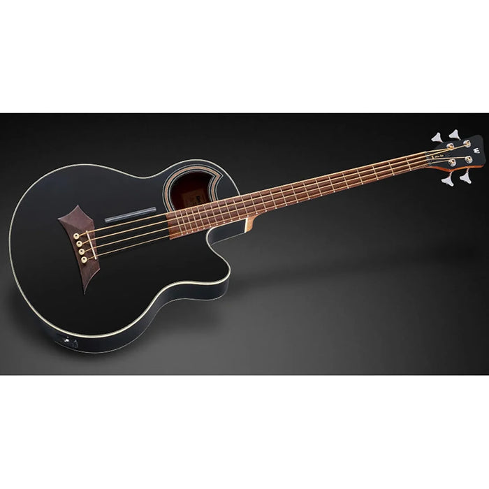Warwick RockBass Alien Standard 4-String Acoustic Bass Solid Black Satin B-Stock